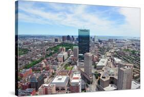 Boston Downtown Skyline Aerial View with Modern Skyscrapers and Street.-Songquan Deng-Stretched Canvas