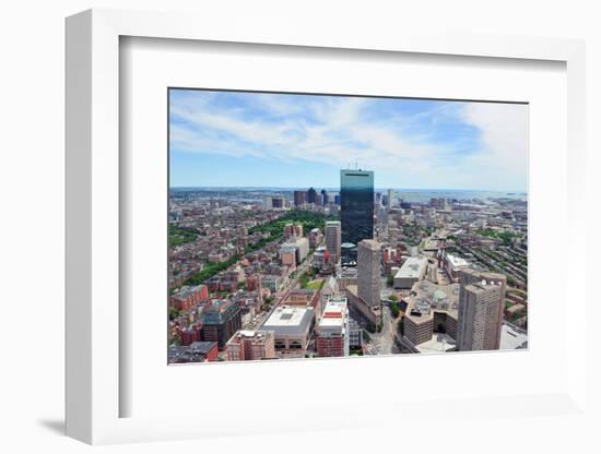 Boston Downtown Skyline Aerial View with Modern Skyscrapers and Street.-Songquan Deng-Framed Photographic Print