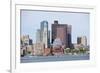 Boston Downtown Urban Architecture with Boat and City Skyline.-Songquan Deng-Framed Photographic Print