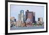 Boston Downtown Urban Architecture with Boat and City Skyline.-Songquan Deng-Framed Photographic Print