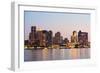 Boston Downtown Urban Skyscrapers over Water at Dusk.-Songquan Deng-Framed Photographic Print