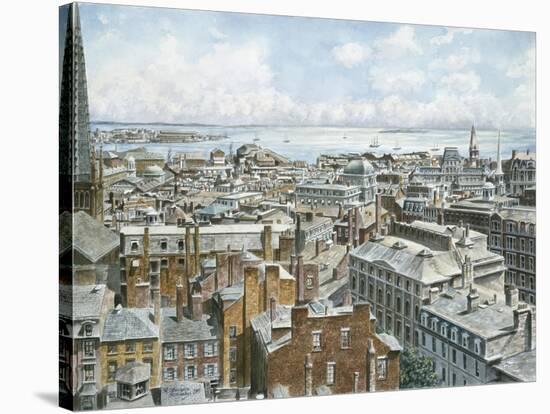 Boston: East From St. House 1876-Stanton Manolakas-Stretched Canvas