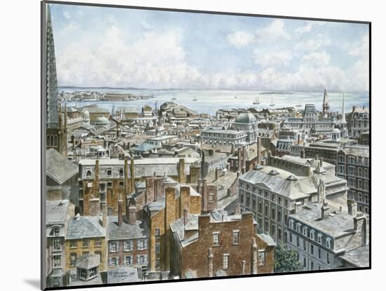 Boston: East From St. House 1876-Stanton Manolakas-Mounted Giclee Print