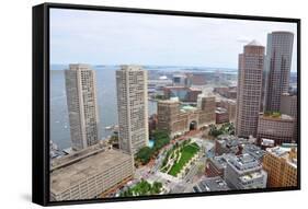 Boston Financial District Skyline, USA-jiawangkun-Framed Stretched Canvas