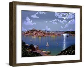 Boston From Dorchester Heights In 1848-Eduardo Camoes-Framed Giclee Print