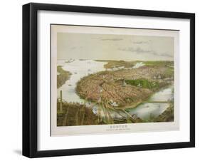 Boston from the Air, 1877-null-Framed Giclee Print