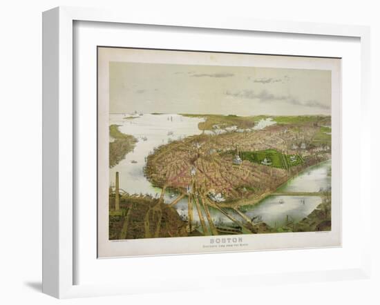 Boston from the Air, 1877-null-Framed Giclee Print