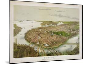 Boston from the Air, 1877-null-Mounted Giclee Print