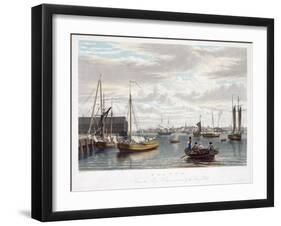 Boston, from the Ship House, West End of the Navy Yard, C.1833-William James Bennett-Framed Giclee Print