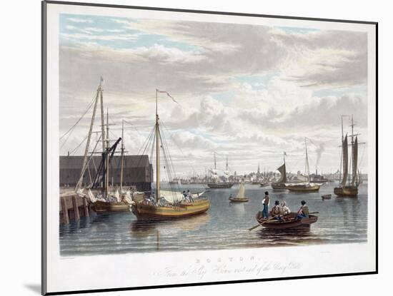 Boston, from the Ship House, West End of the Navy Yard, C.1833-William James Bennett-Mounted Giclee Print