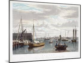 Boston, from the Ship House, West End of the Navy Yard, C.1833-William James Bennett-Mounted Giclee Print