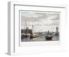 Boston, from the Ship House, West End of the Navy Yard, C.1833-William James Bennett-Framed Premium Giclee Print