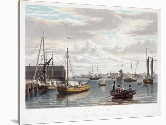 Boston, from the Ship House, West End of the Navy Yard, C.1833-William James Bennett-Stretched Canvas