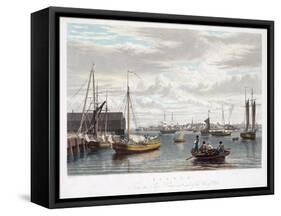 Boston, from the Ship House, West End of the Navy Yard, C.1833-William James Bennett-Framed Stretched Canvas