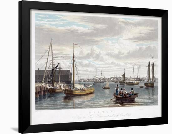 Boston, from the Ship House, West End of the Navy Yard, C.1833-William James Bennett-Framed Giclee Print