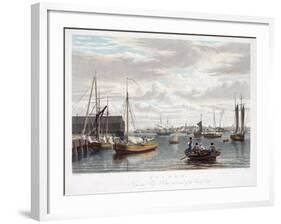 Boston, from the Ship House, West End of the Navy Yard, C.1833-William James Bennett-Framed Giclee Print