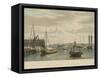Boston, from the Ship House-W.J. Bennett-Framed Stretched Canvas