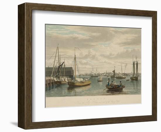 Boston, from the Ship House-W.J. Bennett-Framed Art Print