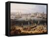 Boston Harbor, 1843-Robert Salmon-Framed Stretched Canvas