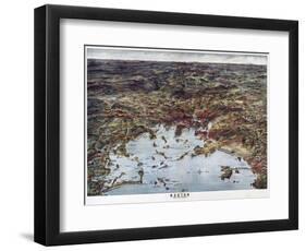 Boston Harbor 1905 Anniversary of Tea Party-Vintage Lavoie-Framed Giclee Print