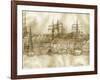 Boston Harbor c. 1877 Sepia Tone-Stanton Manolakas-Framed Giclee Print