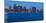 Boston Harbor skyline at dusk, Boston, Suffolk County, Massachusetts, USA-null-Mounted Photographic Print