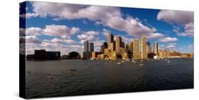 Boston Harbor skyline at waterfront, Boston, Suffolk County, Massachusetts, USA-null-Stretched Canvas