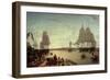 Boston Harbour from Constitution Wharf-Robert Salmon-Framed Giclee Print