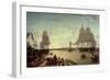 Boston Harbour from Constitution Wharf-Robert Salmon-Framed Giclee Print