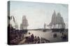 Boston Harbour from Constitution Wharf-Robert Salmon-Stretched Canvas