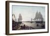 Boston Harbour from Constitution Wharf-Robert Salmon-Framed Art Print