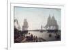 Boston Harbour from Constitution Wharf-Robert Salmon-Framed Premium Giclee Print