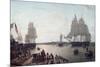 Boston Harbour from Constitution Wharf-Robert Salmon-Mounted Premium Giclee Print