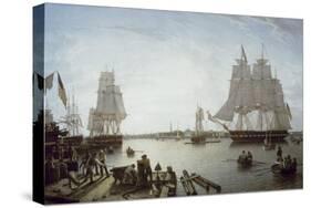 Boston Harbour-Robert Salmon-Stretched Canvas