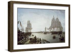 Boston Harbour-Robert Salmon-Framed Art Print