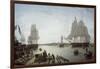 Boston Harbour-Robert Salmon-Framed Art Print