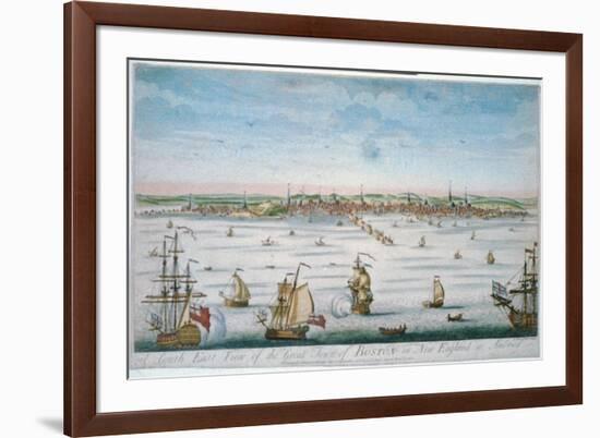 Boston in 1750-John J. Carwitham-Framed Premium Giclee Print