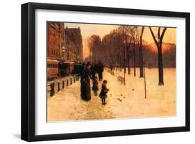 Boston in Everyday Twilight-Childe Hassam-Framed Art Print