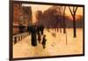 Boston in Everyday Twilight-Childe Hassam-Framed Art Print