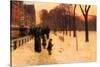 Boston in Everyday Twilight-Childe Hassam-Stretched Canvas