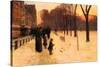 Boston in Everyday Twilight-Childe Hassam-Stretched Canvas