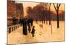 Boston in Everyday Twilight-Childe Hassam-Mounted Art Print