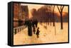 Boston in Everyday Twilight-Childe Hassam-Framed Stretched Canvas