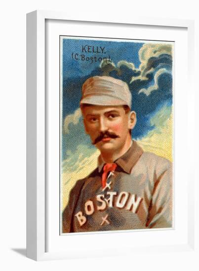 Boston, MA, Boston Beaneaters, Honest John Morrell, Baseball Card, no.1-Lantern Press-Framed Art Print