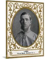 Boston, MA, Boston Red Sox, Harry Lord, Baseball Card, no.2-Lantern Press-Mounted Art Print