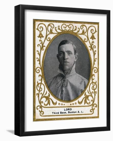 Boston, MA, Boston Red Sox, Harry Lord, Baseball Card, no.2-Lantern Press-Framed Art Print
