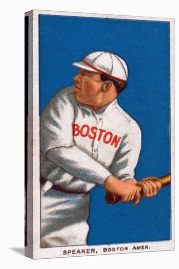 Boston, MA, Boston Red Sox, Tris Speaker, Baseball Card-Lantern Press-Stretched Canvas