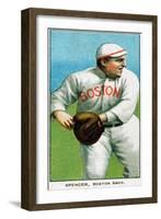 Boston, MA, Boston Red Sox, Tubby Spencer, Baseball Card-Lantern Press-Framed Art Print