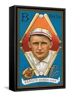 Boston, MA, Boston Red Sox, William Carrigan, Baseball Card, no.1-Lantern Press-Framed Stretched Canvas