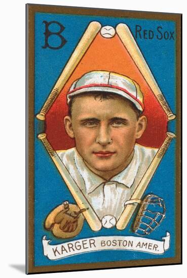Boston, MA, Boston Red Sox, William Carrigan, Baseball Card, no.1-Lantern Press-Mounted Art Print